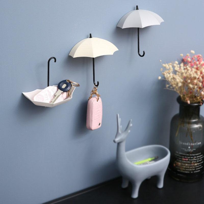 3Pcs/Set Creative Umbrella Wall Hook