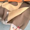 24 Autumn and Winter Splicing Scarf Women's Fashion Warm Versatile Imitation Cashmere Scarf Thickened High-end Shawl