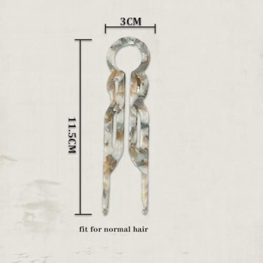 Elegant ladies U-shaped French hairpin color (3 pieces)