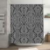 Black White Zebra Print Shower Curtain Patterned Bath Decor for Bathroom Remodeling Set Includes Rod (L 72 x W 39 inches) [Produ