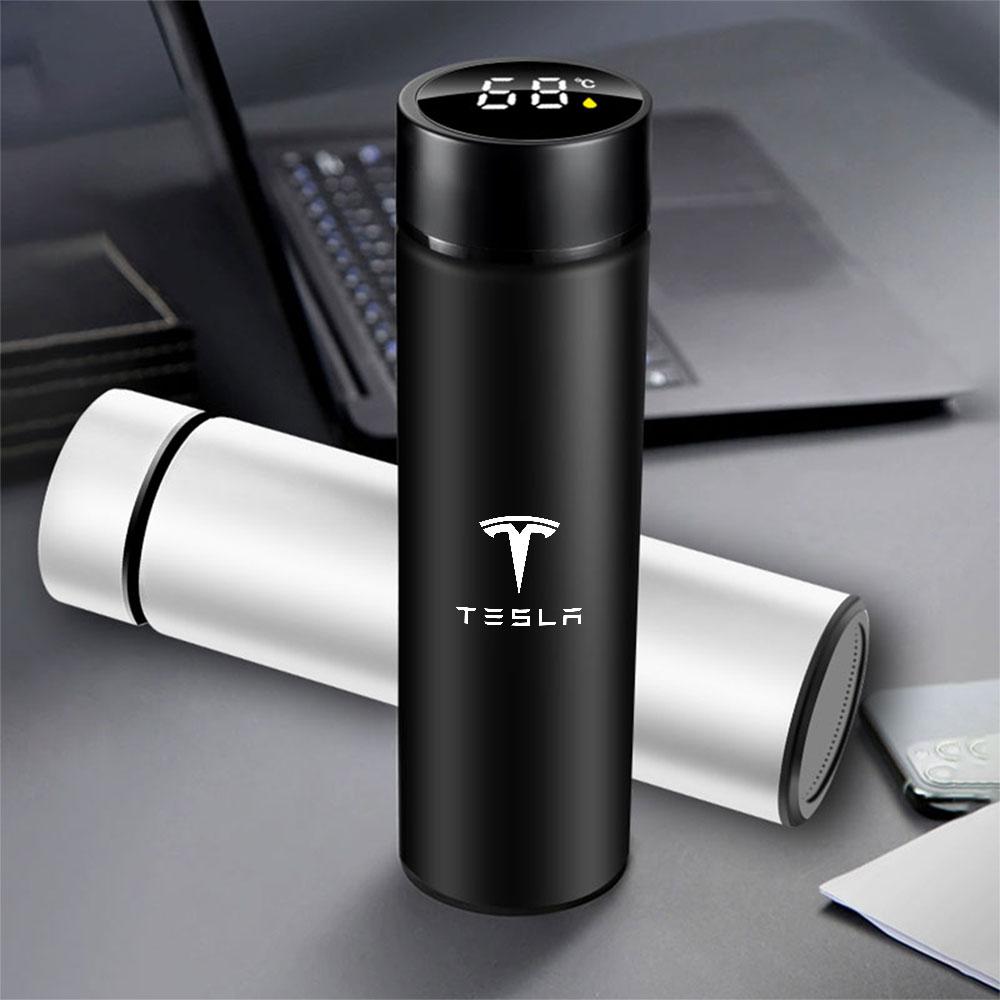 Tesla Model 3 Model S Model X Model Y SpaceX 1pcs Portable Thermos Bottle Intelligent Stainless Steel Temperature Thermos Cup