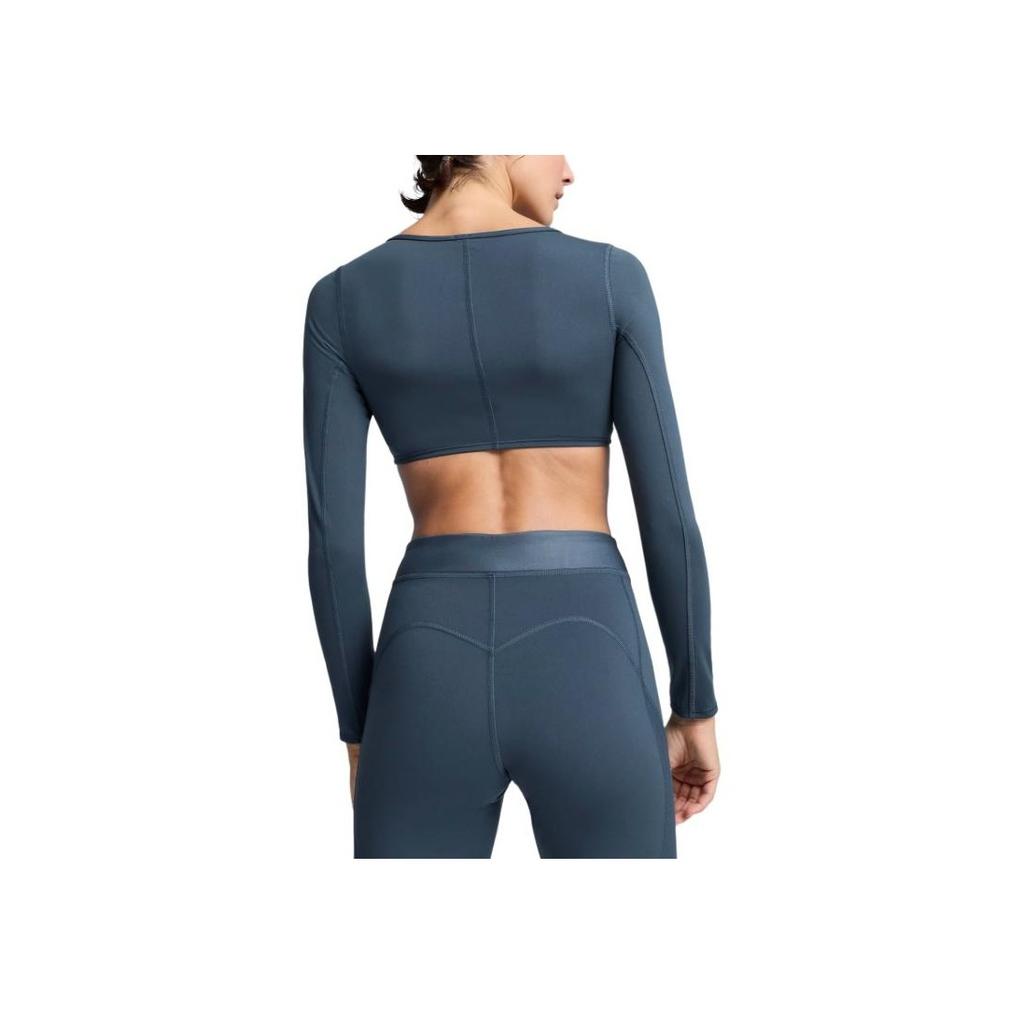 Puma X Spolupráce Pamela Reif FW24 Pohodlné Módní Všestranné Dlouhý rukáv Zkrácený top Dámské topy Černá 526818-24