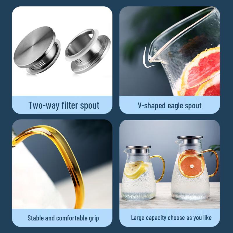 High Borosilicate Glass Water Pitcher