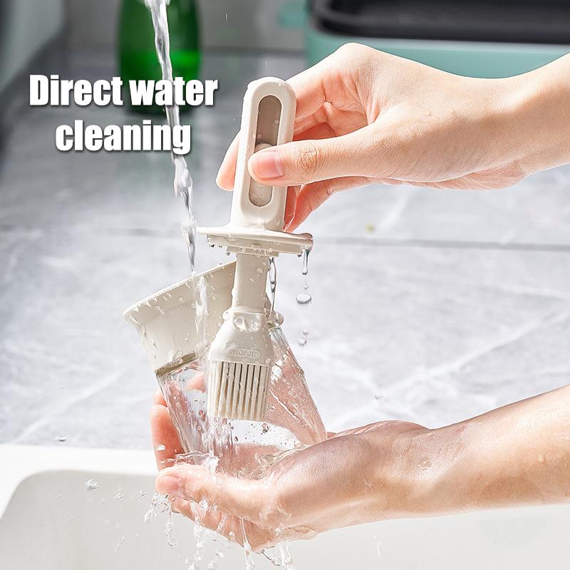 Telescopic Oil Brush Integrated Bottle Adjustable Length High Temperature Resistant Household Kitchen Barbecue Baking Tool