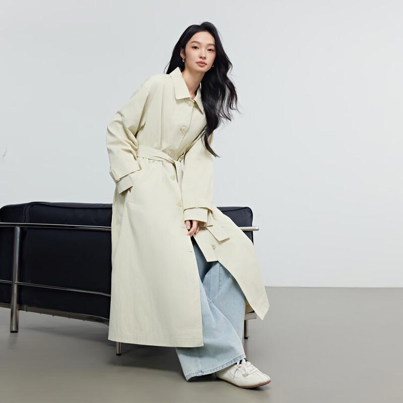 

Elva Island Women s Lapel Mid-Length Trench Coat XS