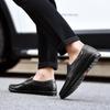 Zapatos de cuero de alta calidad para hombre, mocasines suaves, mocasines planos de marca de moda.