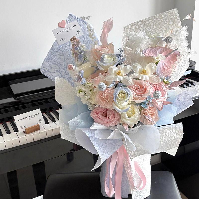 Premium Colored Rose Soap Bouquet for Romantic Occasions - Valentine's Day & Birthday Gift