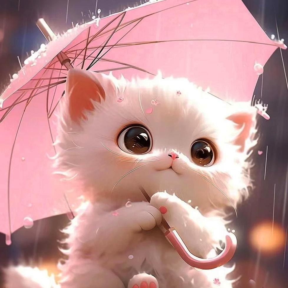 New Arrivals Diamond Painting Animal Cat 5d Diy Full Drill Mosaic Umbrella Art Gift Home Decoration Craft Kit