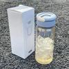 Plastic Water Bottle Built in Tea Strainer Clear Body 650ml Sport Water Bottle for   Staff