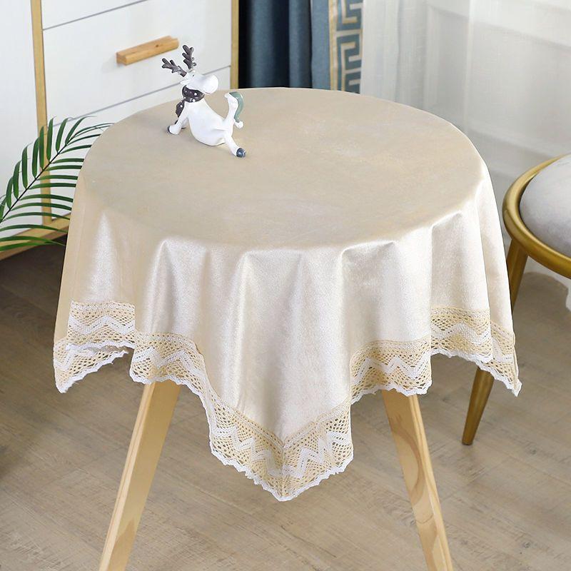 Household Minimalist Dining Table Cloth Countryside Style Small Round Table Cover Rectangular Floral Lace Universal Tablecloth