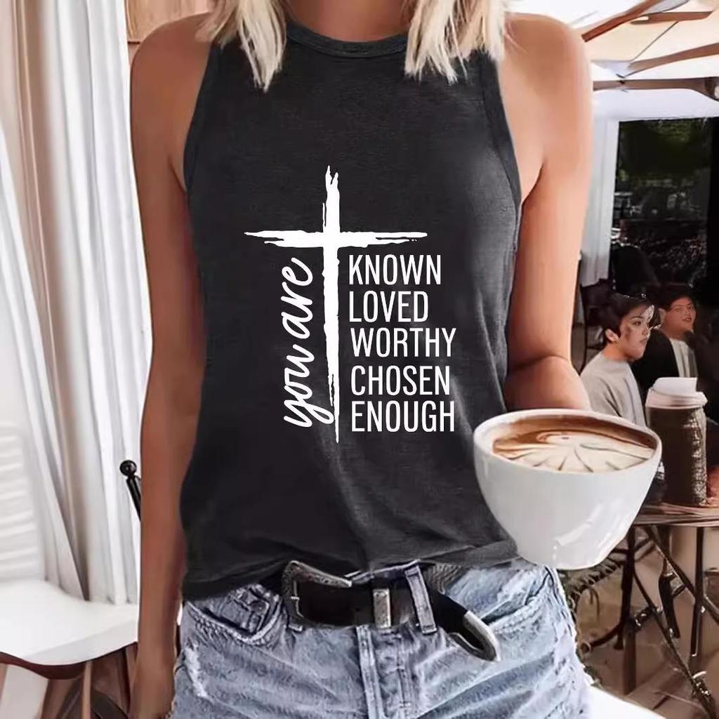 Damen Rundhals Ärmelloses Freizeit-Top - Frühjahr/Sommer Kollektion