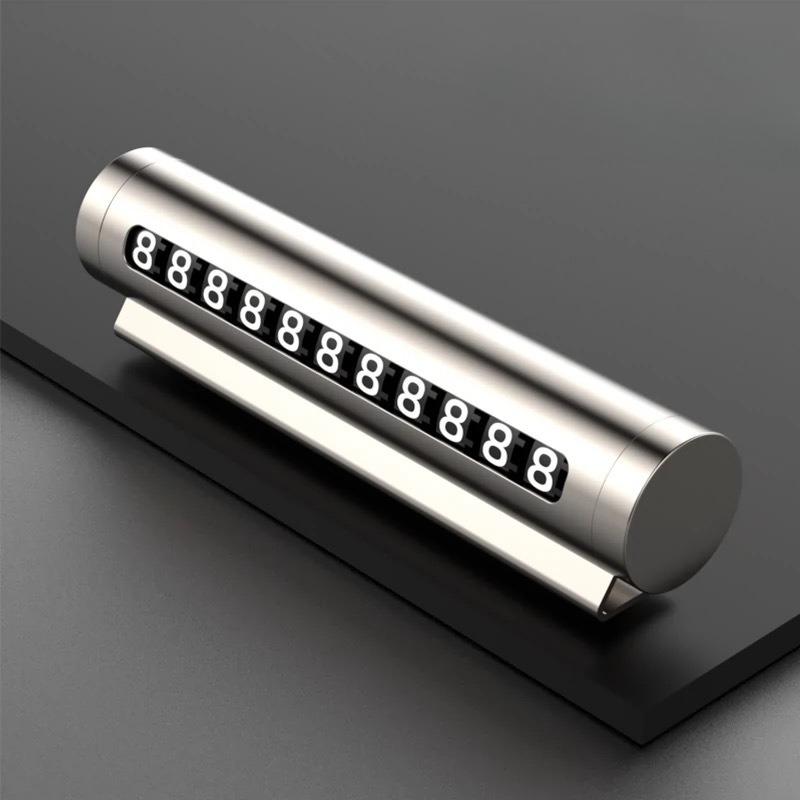 1Pc Car Temporary Parking Sign Hidden Car Moving Metal Roller Number Plate Moving Car Phone Plate Auto Supplies