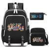 3ks/set Anime One Piece Bookbag Velkokapacitní batoh Back To School Teenagers Student Schoolbag Boy Girl Ruksaky