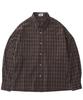 HUKE Vintage Washed Two-Pocket Brown Check Shirt