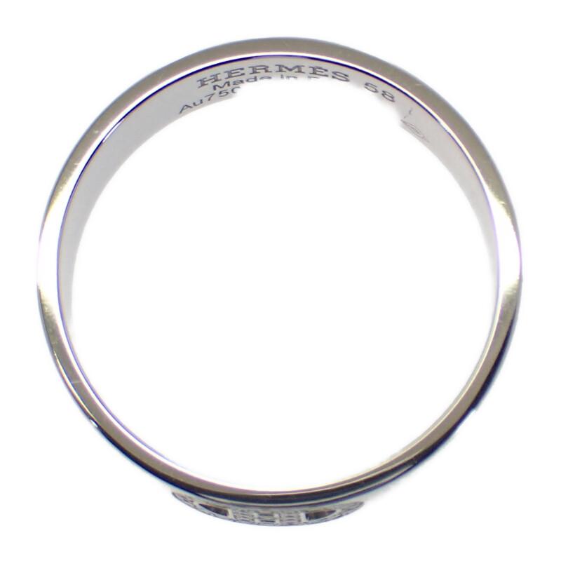 HERMES  H116601B #17.5(JP Size) 58  Ring K18 White Gold Women
