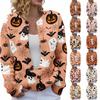 Damski dzianinowy sweter rozpinany na guziki na Halloween