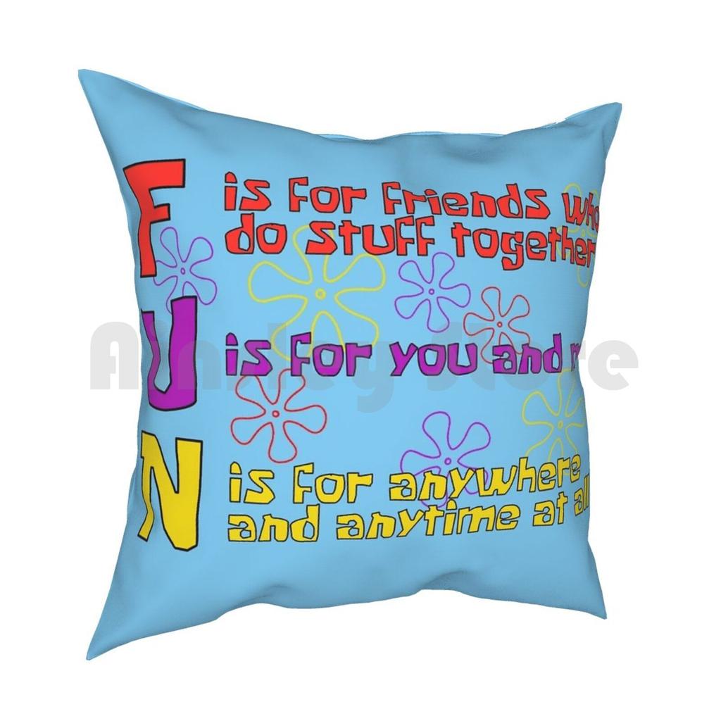 Fun Song ( Version ) Pillow Case Printed Home Soft DIY Pillow Cover Star Squidward Mr Krabs Plankton Sandy Cartoons