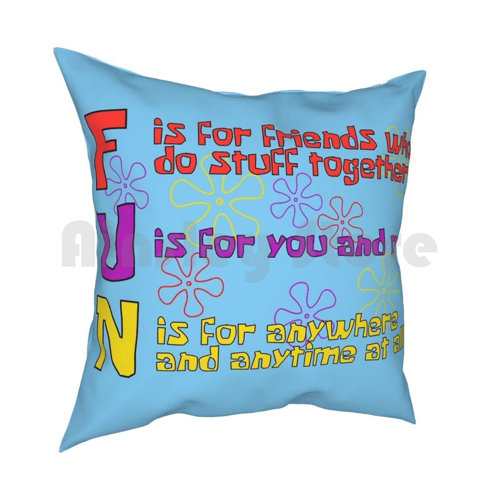 Веселая Песня Версия Наволочка Печатный Дом Мягкий DIY Чехол для Подушки Звезда Сквидвард Мистер Крабс Планктон Сэнди Мультфильмы 30cmx30cm