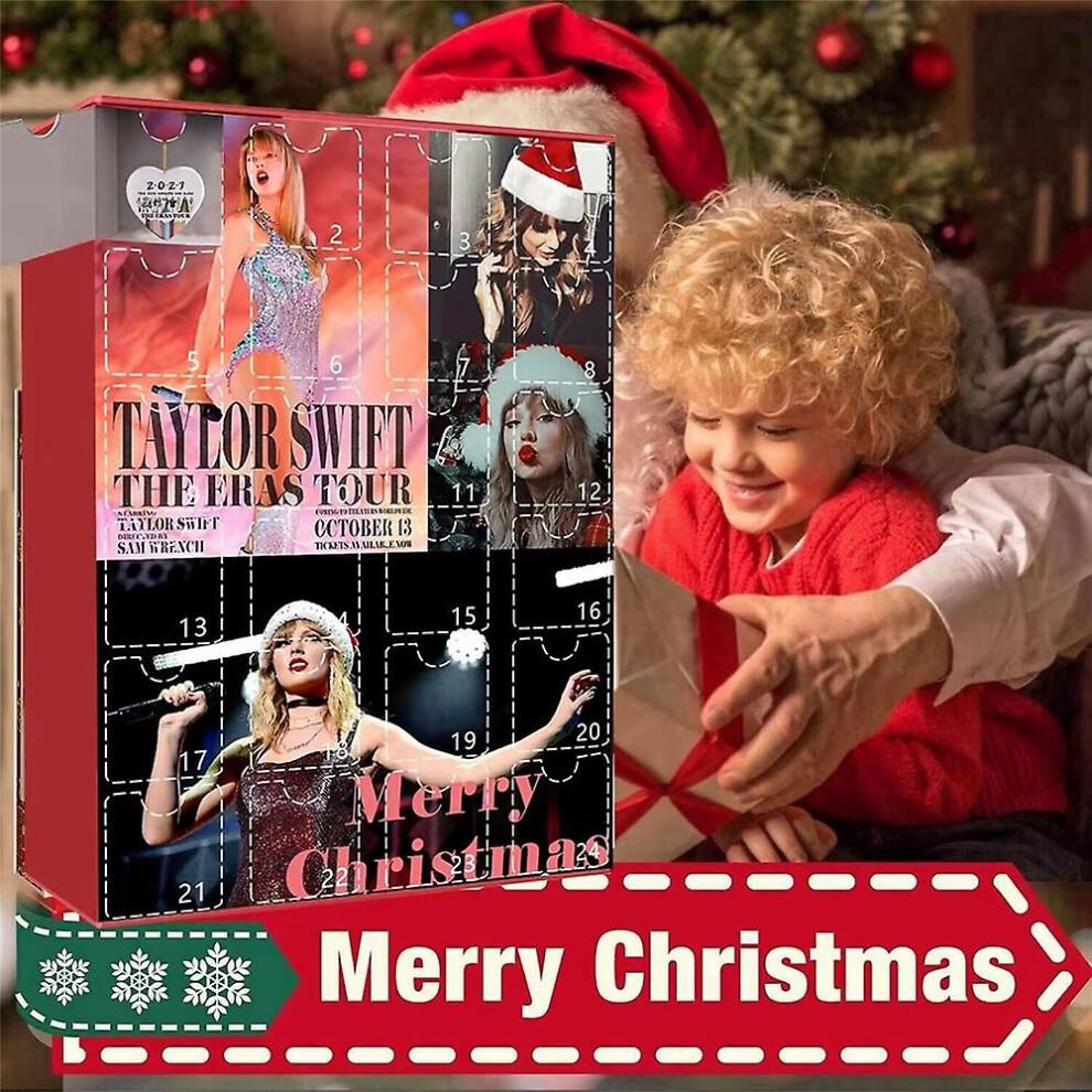 Taylor Swift The Eras Tour Vánoční adventní kalendář 2023, Odpočet 24 dnů do Vánoc, Přívěsky Taylorové Ozdoby Klíčenky Dárky