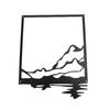 4Pcs Metal Mountain Wall Art Iron Minimalist Line Drawing Mountains Wall Decor for Living Room Bedroom Office Black