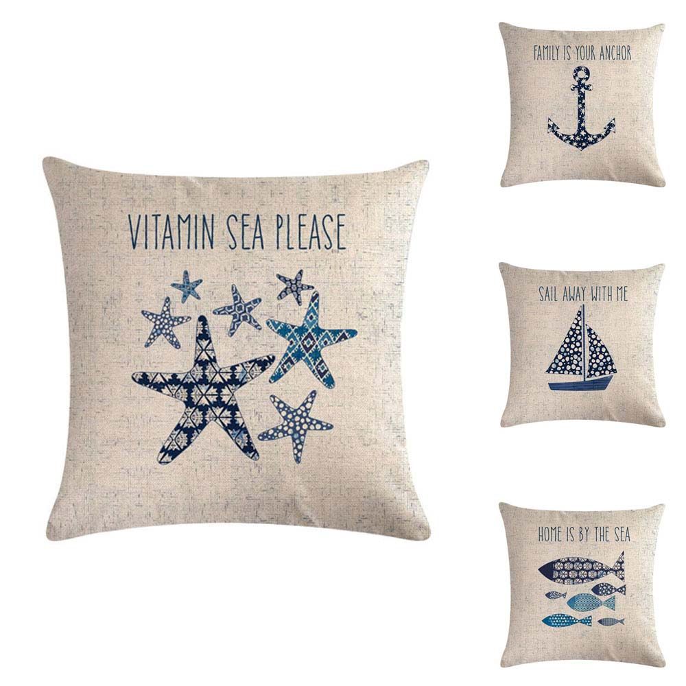 

Тропические рыбные украшения, пляжный диван для дома, наволочка, домашний декор, наволочка, наволочка