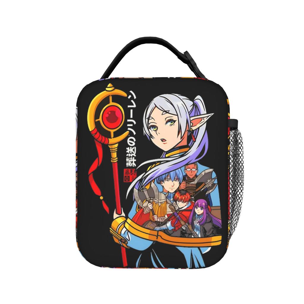 Frieren Manga Insulated Lunch Bags Portable Magician Reusable Thermal Bag Tote Lunch Box Beach Travel Men Women