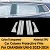 Pro CHANGAN UNI-S 2024 unis Vnitřek vozu Středová konzole Průhledná TPU Ochranná fólie Proti poškrábání Příslušenství