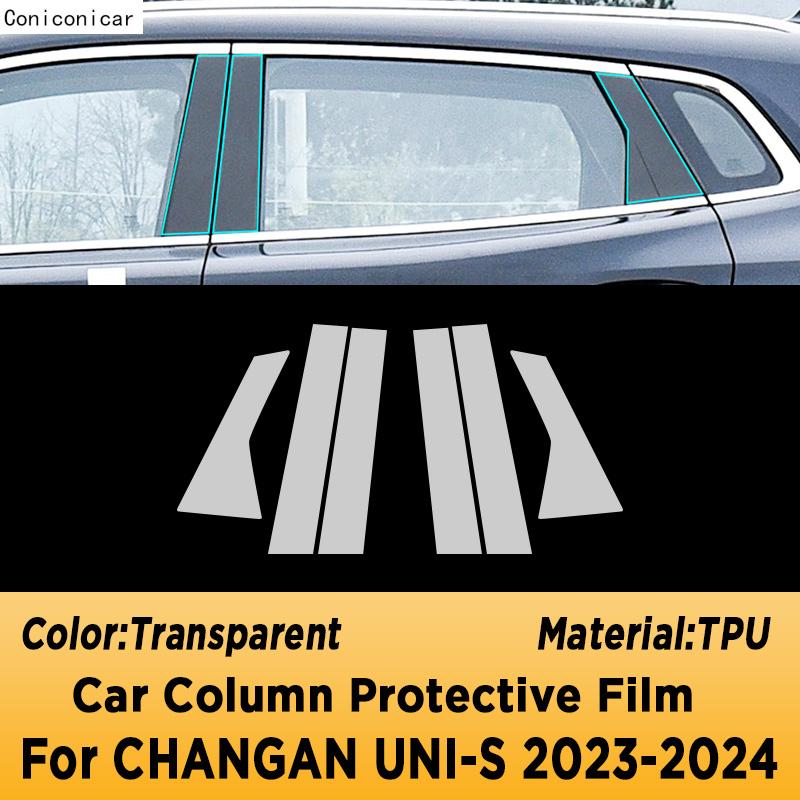 Pro CHANGAN UNI-S 2024 unis Vnitřek vozu Středová konzole Průhledná TPU Ochranná fólie Proti poškrábání Příslušenství