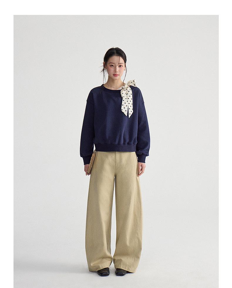 Early Morning Curved-Leg Tencel Pants with Side Pockets - Floor-Length Casual Wear