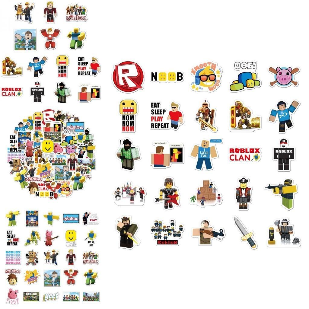 50pcs Colorful Roblox Stickers Waterproof For Diy Laptop Skateboard And Luggage