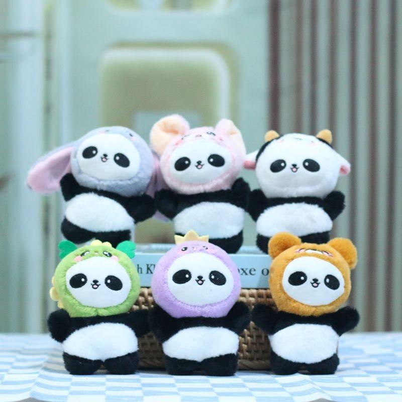 Adorable Panda Plush Keychain Soft Toy Cute Cartoon Animal Accessory For Bags