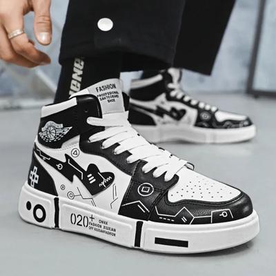 SYTK Men's Shoes 2024 New High Top Casual Board Shoes Student Fashion Couple Shoes Running Luxury Designer Sneakers Men
