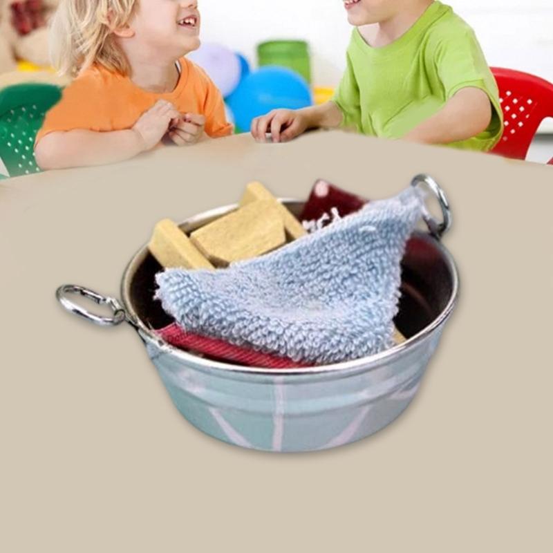 Mini Play Washing Basin For Doll Furniture Set Compact Size Perfect For Imaginative 3+ Years Old Kids