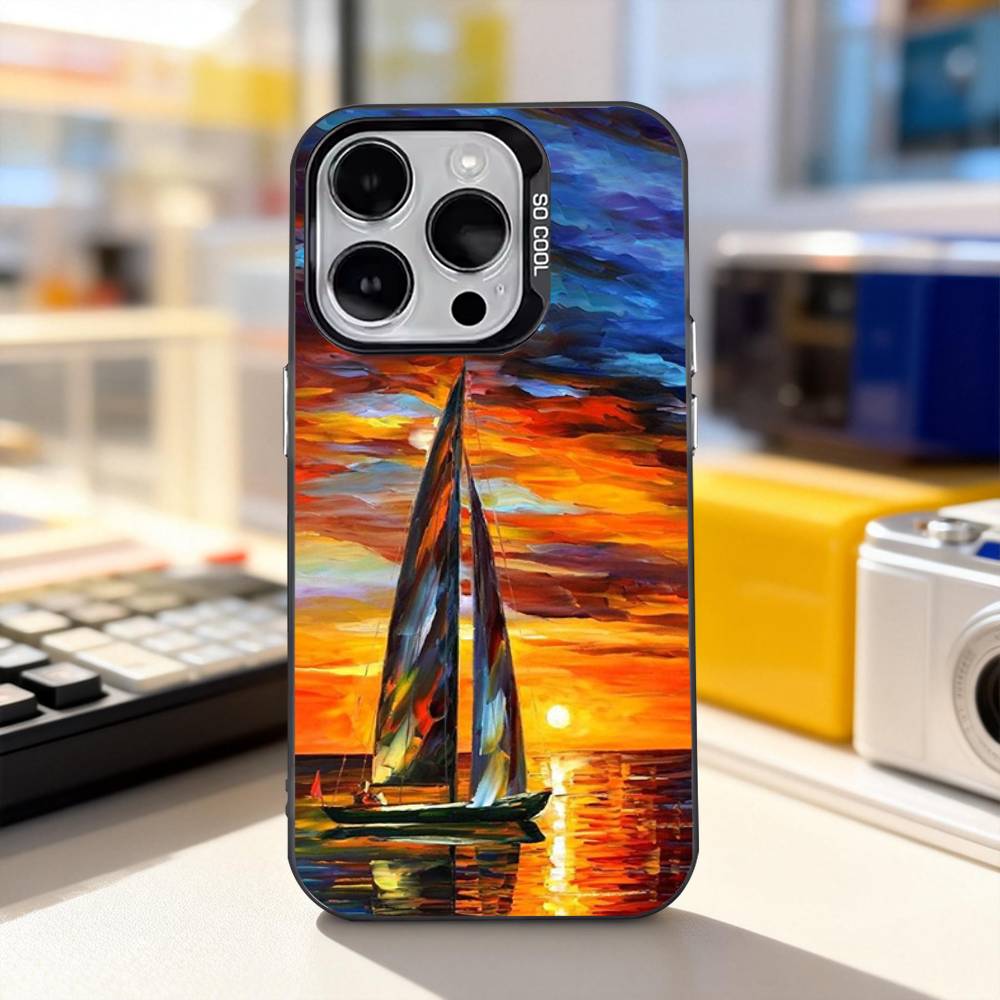 L-Leonid A-Afremov Painting Phone Case For iPhone 17,16,15,14,13,12,11,Pro,XS,Max,Plus,Mini,SE4,E Black Matte Shockproof Cover