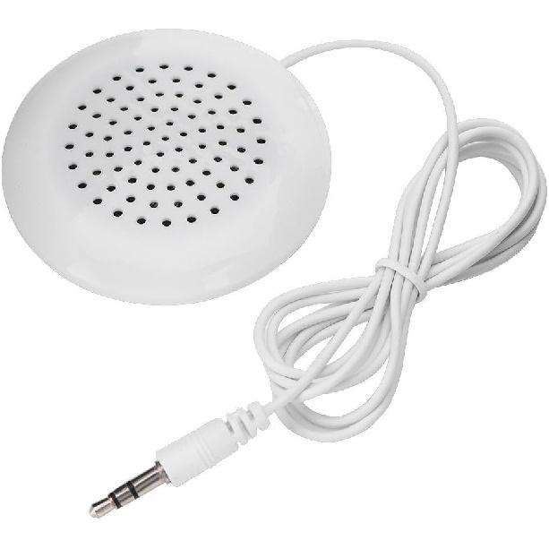 Zerone Pillow Speaker, 3.5mm Mini Under Pillow Speaker for MP3 Phone Portable CD - White