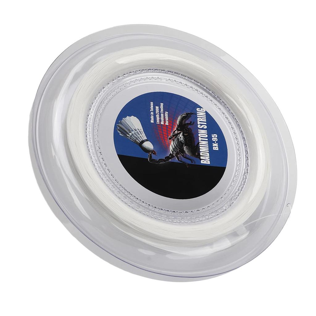 Zerodis Badmintonschläger Saite, Hohe Elastizität, 200m (Weiß)