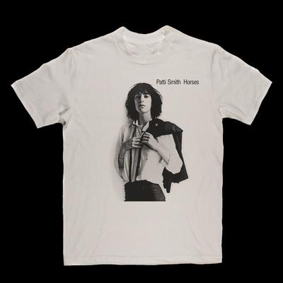 Vintage Patti Smith Horses Bavlněné Bílé Všechny Velikosti Pánské Dámské Tričko KN136 Unisex Tričko
