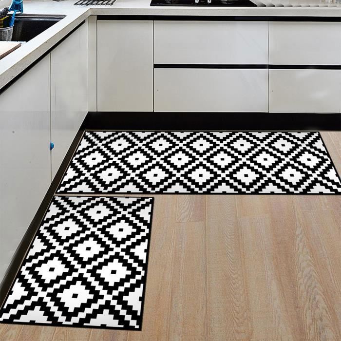 Tapis - 2pcs - Lavable - Antidérapant - Absorbant