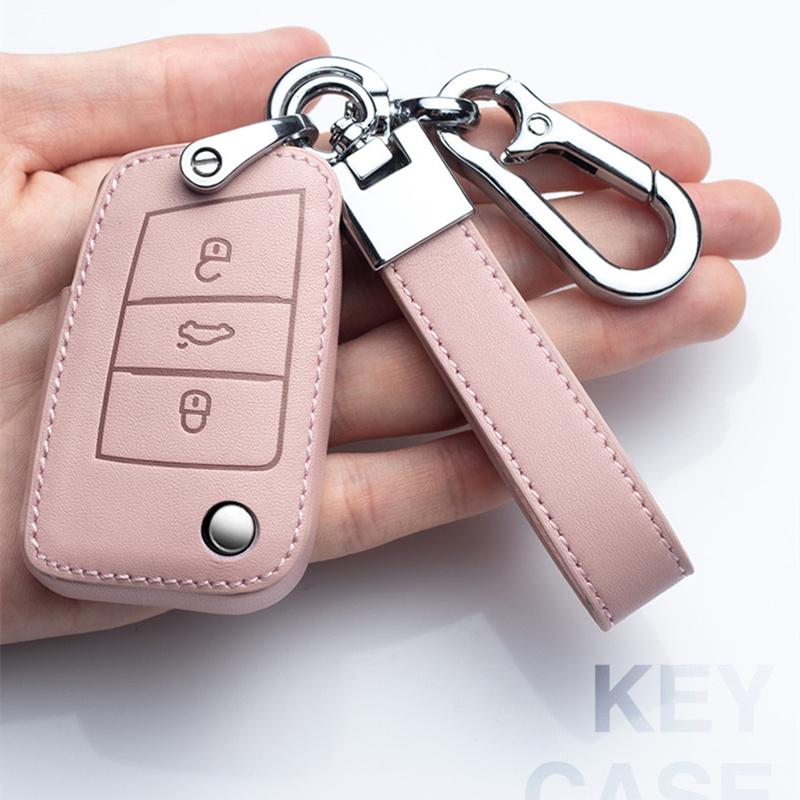 ycpry6 Car Key Case Bag Cover For Volkswagen VW Polo Golf 7 MK7 Passat Tiguan MK2 Beetle Caddy T5 Up Eos Skoda Octavia Seat Leon Altea