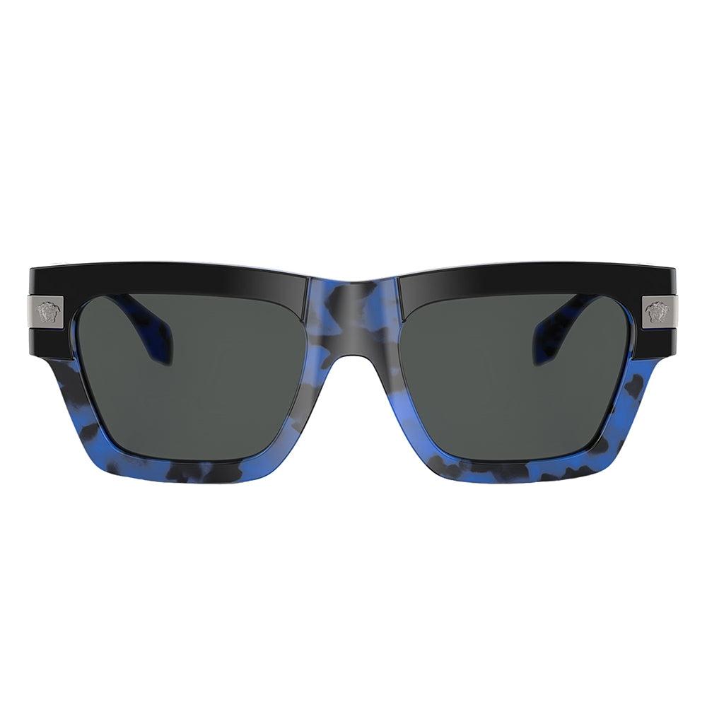 Versace  Ve 4464 545887 55mm Unisex Rectangle Sunglasses Havana Blue