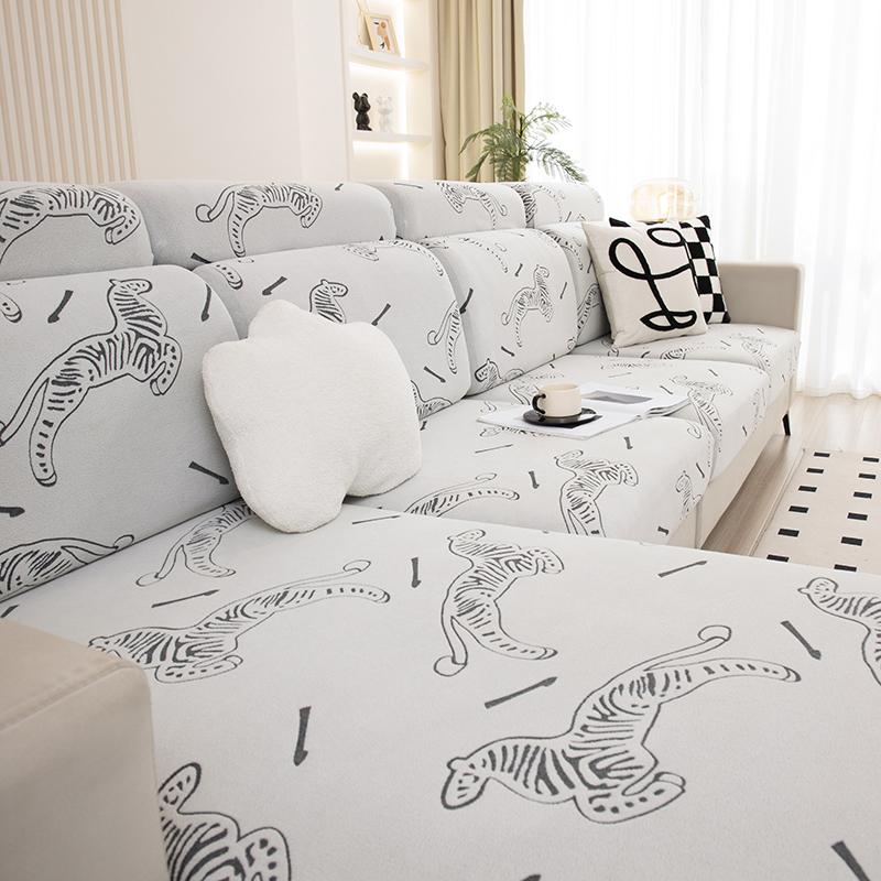 

Fully Encased Sectional Couch Cover, Thickened Elastic Sofa Cover For Living Room, Durable, Anti-Slip, Universal For All Seasons 1pc Normal Size-S