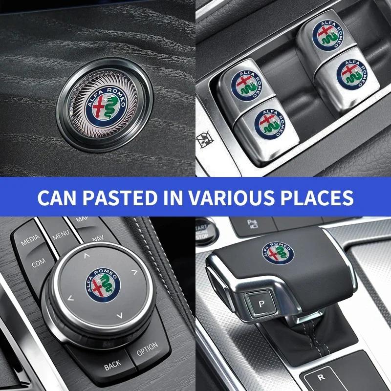 Car Stickers Car-Styling Logo Interior Decorative Accessories For Alfa Romeo Giulietta GT 159 147 156 Mito Brera Giulia F1