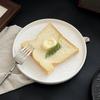 Japanese Style Frosted Ceramic Plates 8~10 Inch Round Pizza Beef Steak Dinner Tableware White Simple Salad Breakfast Plate