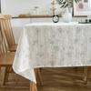 Pastoral Beige Daisy Cotton Linen Tablecloth - Japanese Style Floral Design