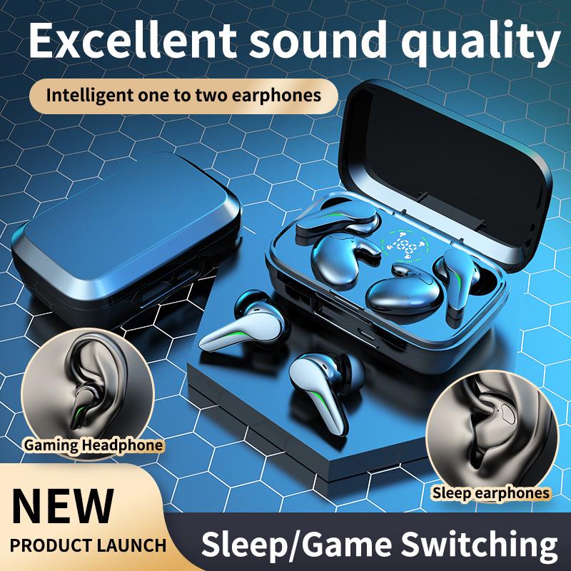 

New Ultra-long Battery Life Wireless Bluetooth Earbuds: Noise-Cancelling, Gaming, and Sleep-Enhancing In-Ear Design чорний
