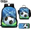 Football School Bag High Definition Waterproof Printing Multi-Functional Load Reduction Ridge Backpack