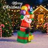 5.91FT Christmas Inflatable Toys Xmas Yard Lawn Party Decoration Santa Claus Gift Box Home Supplies Ornaments with LED Light