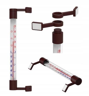 Brown Self-adhesive Outdoor Thermometer 22 Cm