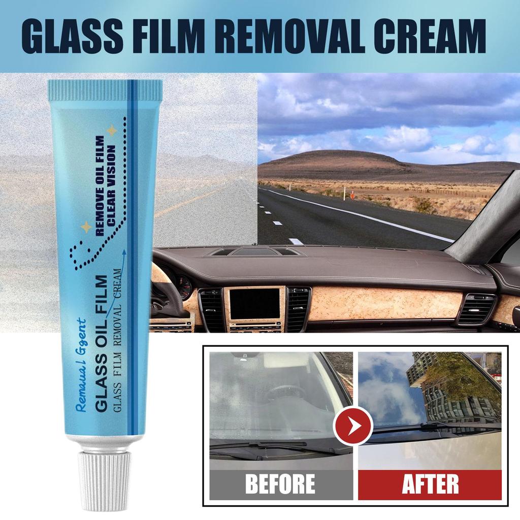 Car Glass Polishing Degreaser Cleaner Oil Film Clean Auto Windshield With Cleaner Paste Removing Window Sponge O9D1
