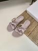 Wedge heel bow open-toed slippers women's outer wear 2025 summer new French fairy style heightening sandals